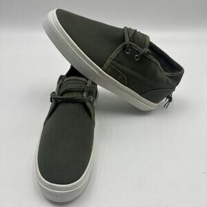 CLEAR WEATHER Lace Up Green Canvas Docksider Sneakers Size Mens 9 Women’s 10.5